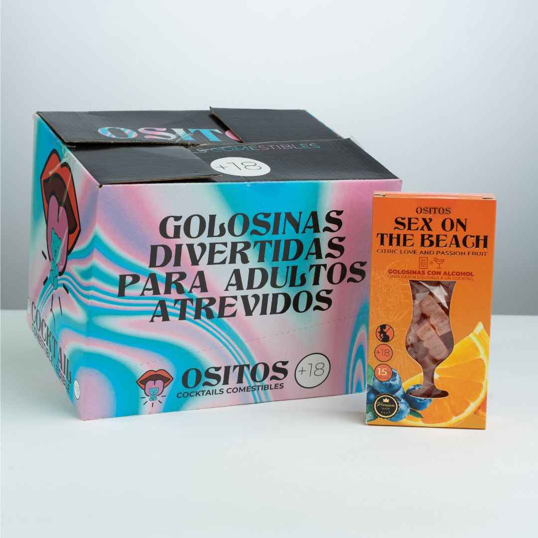 Gomas C/Álcool - Sex On The Beach Cocktail Box 70g